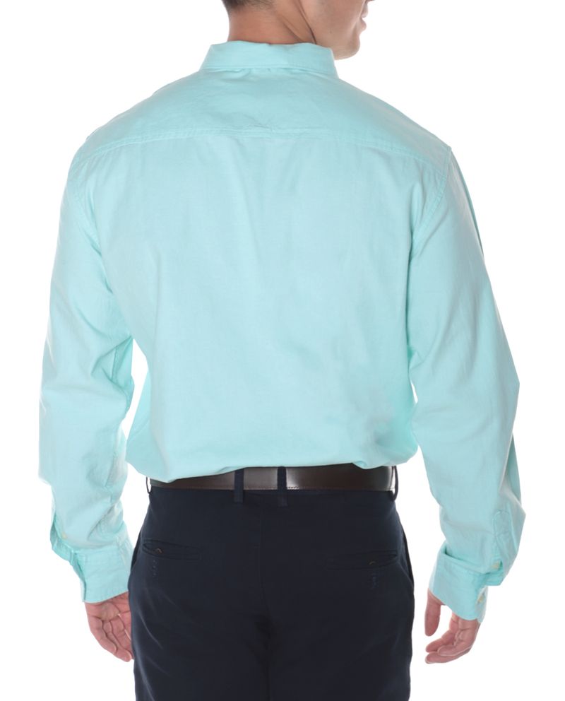 104693905-Camisa-casual-Gents-verde-claro-solida-para-hombre