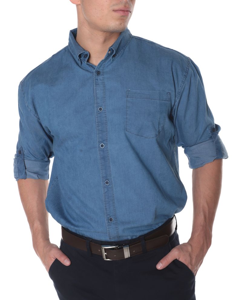 104693921-Camisa-casual-Gents-azul-medio-denim-para-hombre