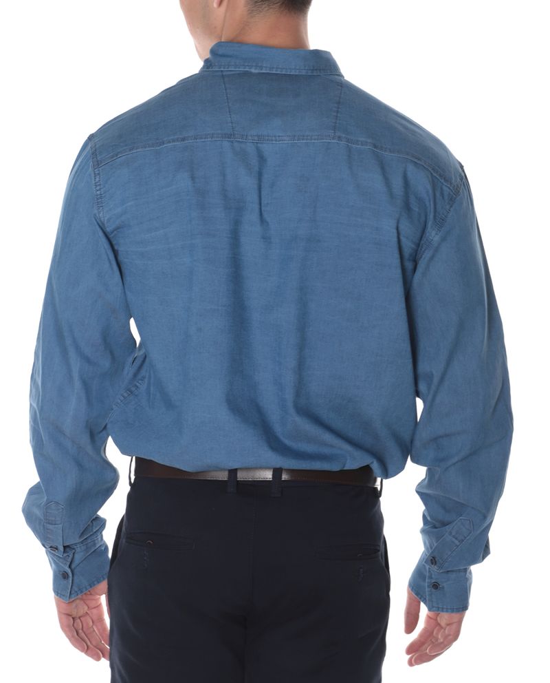 104693921-Camisa-casual-Gents-azul-medio-denim-para-hombre