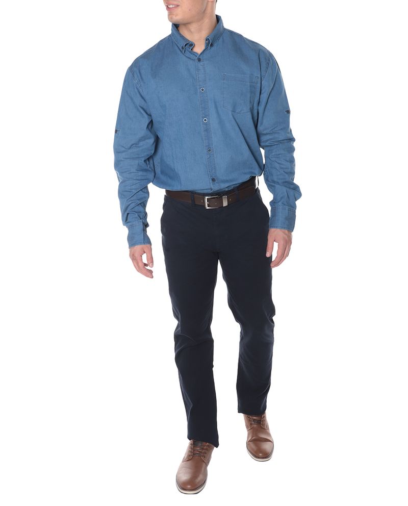 104693921-Camisa-casual-Gents-azul-medio-denim-para-hombre