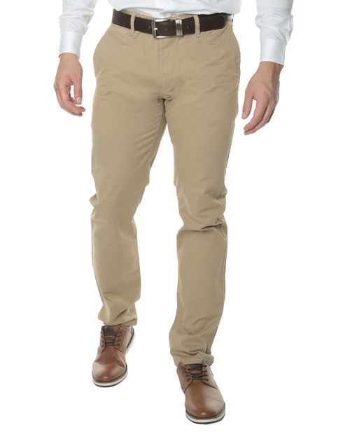 Pantalón casual Nautica straight fit khaki sólido para hombre