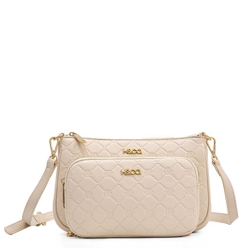 Cartera crossbody H&Co color beige para mujer