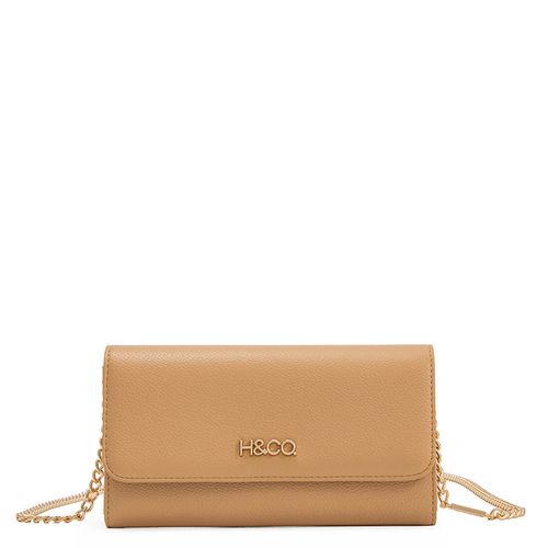 Cartera crossbody H&Co color café para mujer