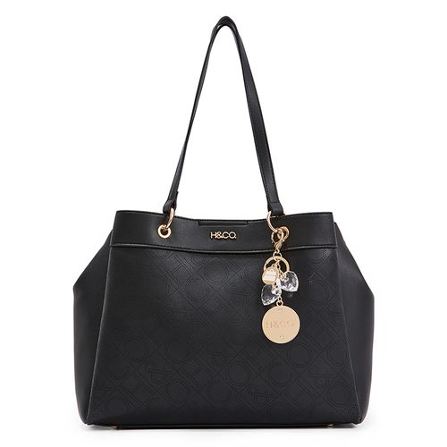 Cartera tote H&Co color negro para mujer