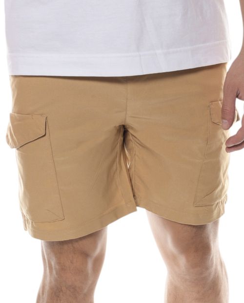 Short cargo Orange khaki sólido para hombre