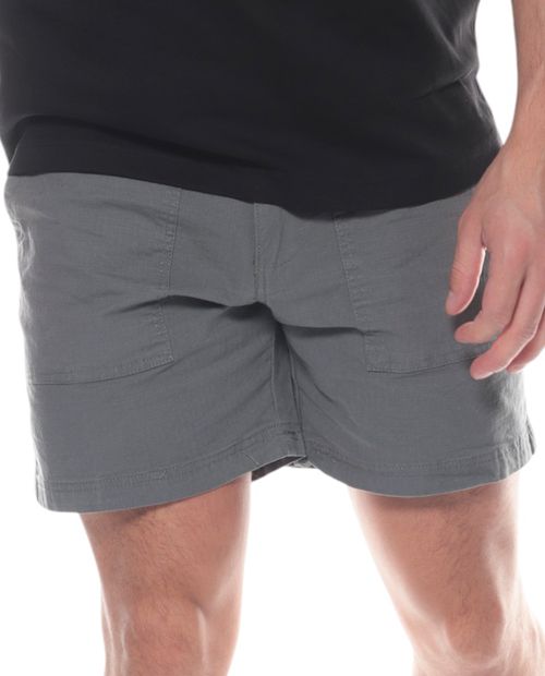 Short casual Orange gris rip stop para hombre