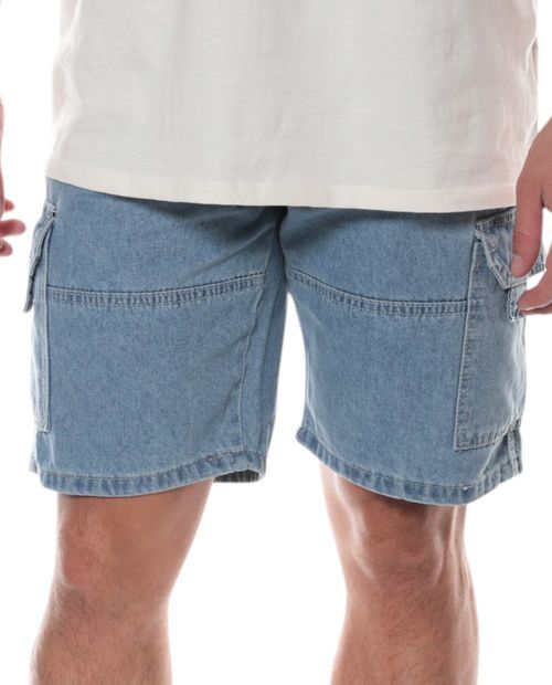 Short cargo Orange celeste denim para hombre