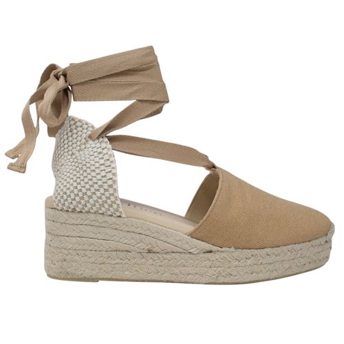 Zapato alpargata casual Chardi color beige para mujer
