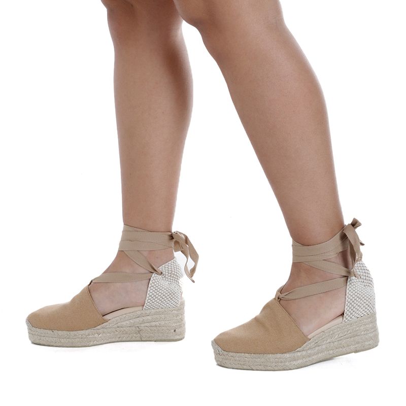 Zapato alpargata casual Chardi color beige para mujer Siman