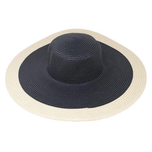 Sombrero para playa Sabrina negro para mujer