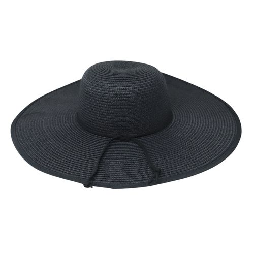 Sombrero de playa Sabrina negro para mujer