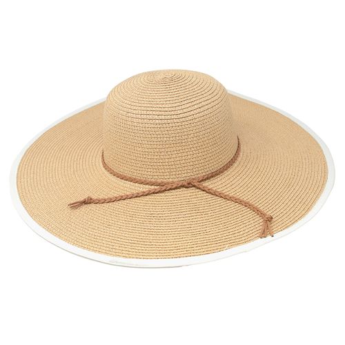 Sombrero de playa Sabrina café para mujer