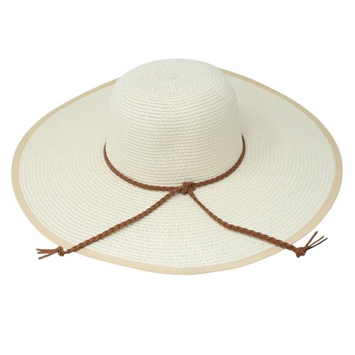 Sombrero de playa Sabrina blanco para mujer