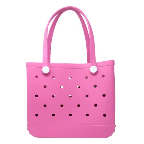 Cartera para playa tote Sabrina color rosado para mujer