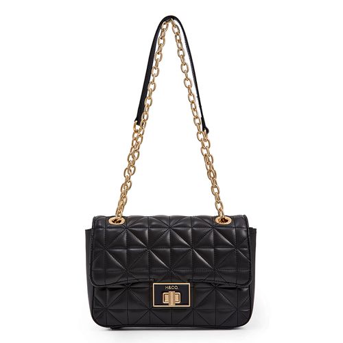 Cartera satchel H&Co color negro para mujer