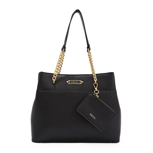 Cartera tote H&Co color negro para mujer