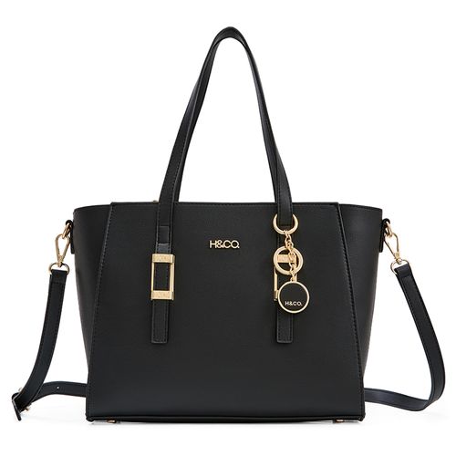 Cartera satchel H&Co. color negro para mujer