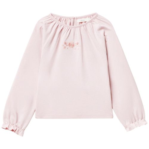 Blusa rosada con bordado para niña