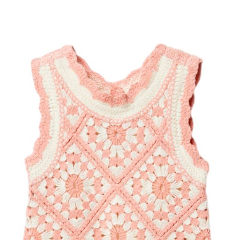 Vestido-bicolor-crochet-para-niña-104848740