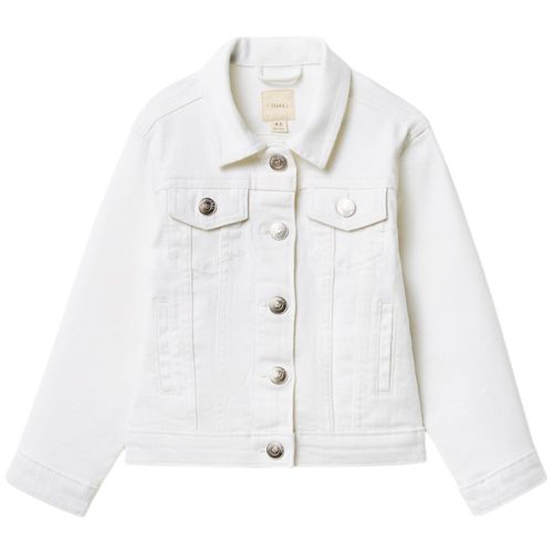 Chaqueta blanca sólido para niña