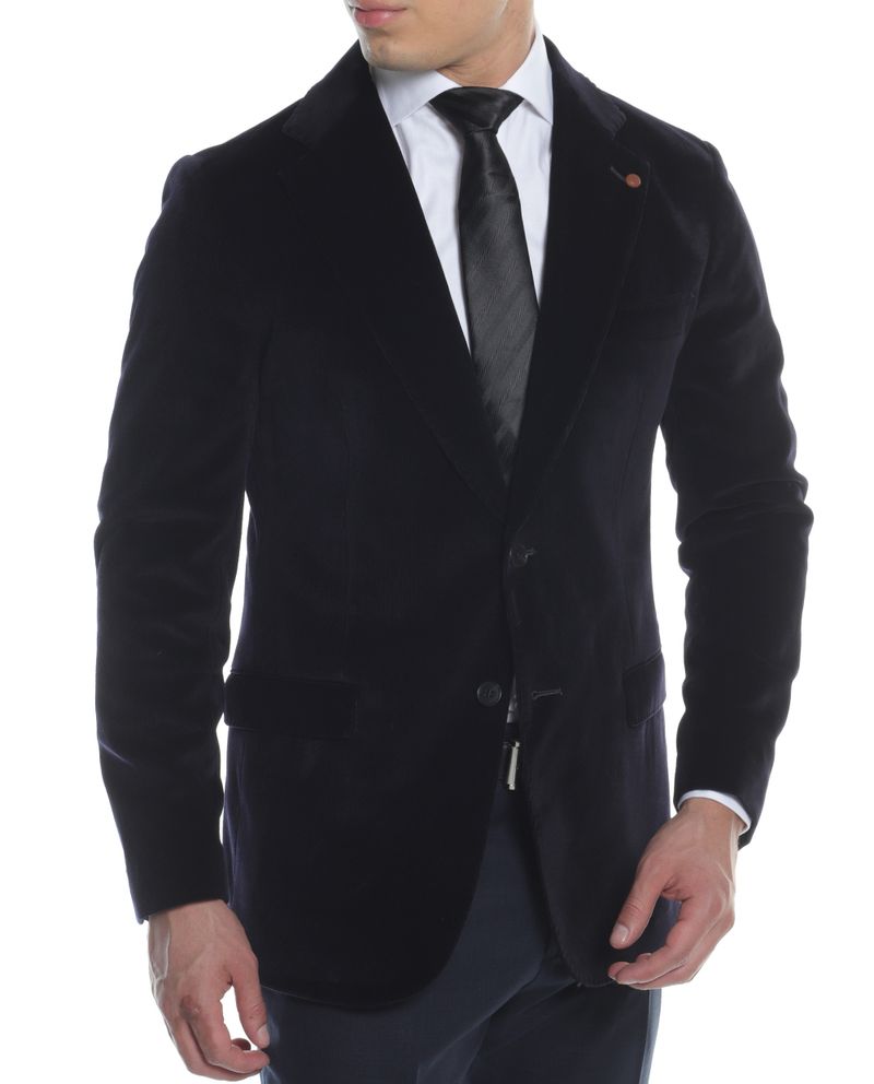 104784766-Blazer-slim-fit-Puro-Ego-negro-con-textura-para-hombre
