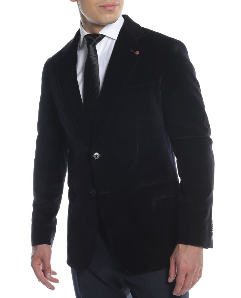 104784766-Blazer-slim-fit-Puro-Ego-negro-con-textura-para-hombre