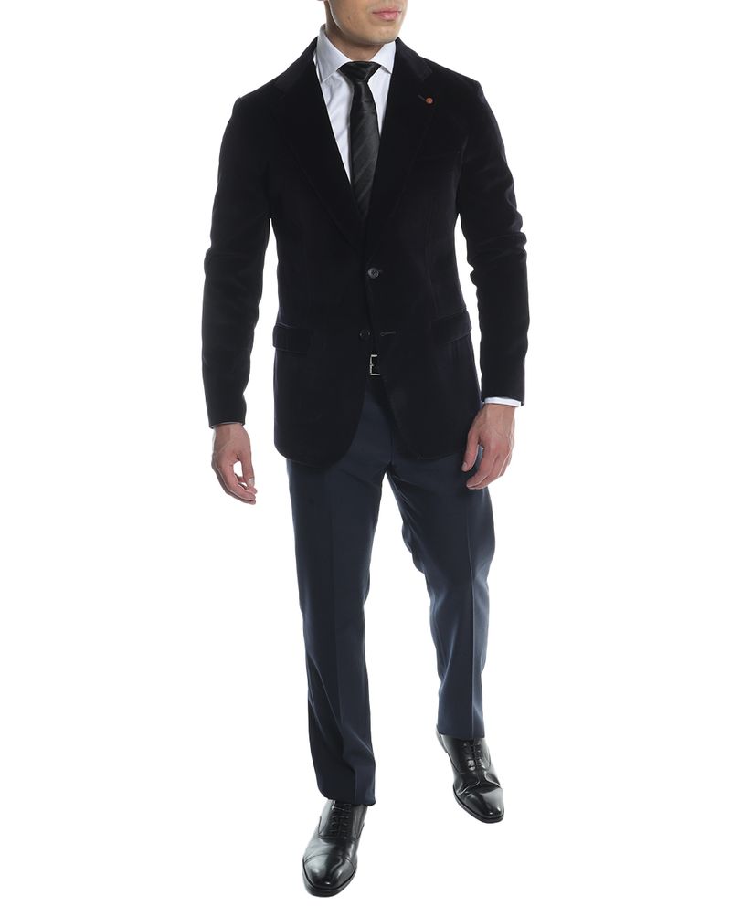 104784766-Blazer-slim-fit-Puro-Ego-negro-con-textura-para-hombre
