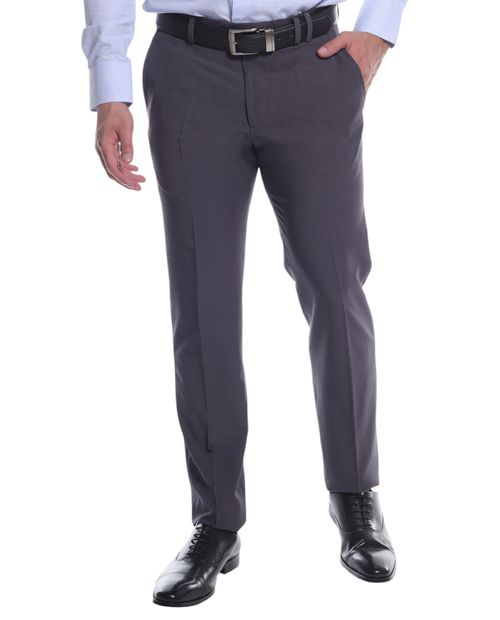 Pantalón de vestir slim fit Puro Ego gris heather para hombre