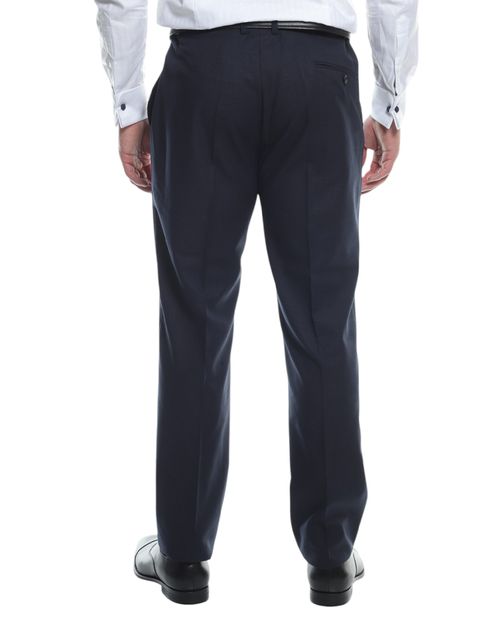 Pantalón de vestir tailored fit Puro Ego navy con textura para hombre