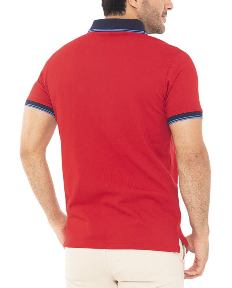 104826011-Camisa-polo-Oscar-de-la-Renta-roja-solida-para-hombre
