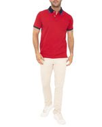 104826011-Camisa-polo-Oscar-de-la-Renta-roja-solida-para-hombre