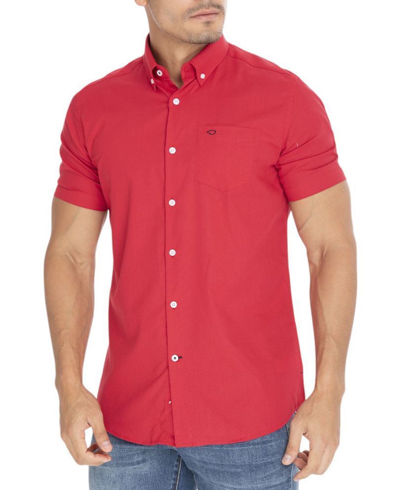 104826046-Camisa-casual-Oscar-de-la-Renta-roja-solida-para-hombre