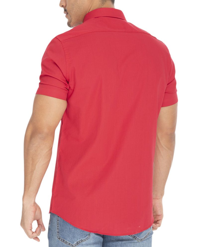 104826046-Camisa-casual-Oscar-de-la-Renta-roja-solida-para-hombre