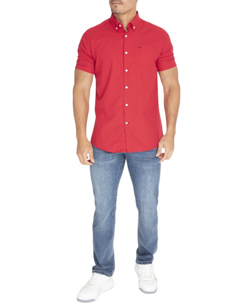 104826046-Camisa-casual-Oscar-de-la-Renta-roja-solida-para-hombre