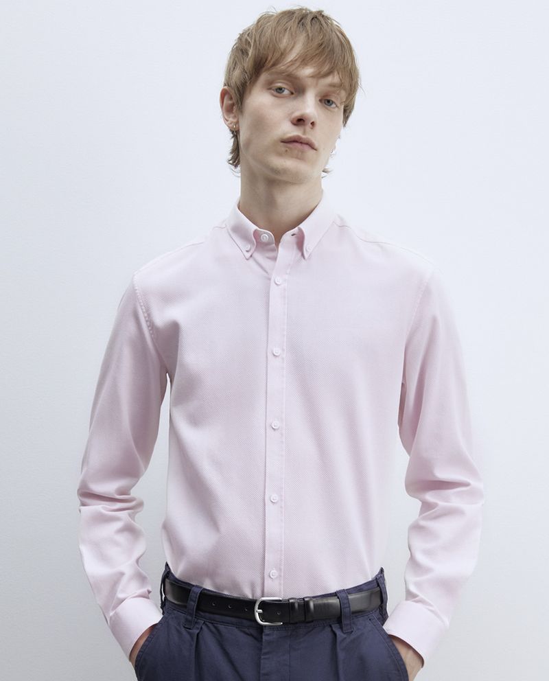 104835401-Camisa-oxford-Sfera-rosado-claro-texturizada-para-hombre