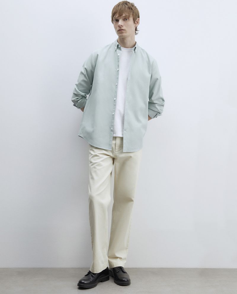 104835406-Camisa-oxford-Sfera-verde-claro-texturizada-para-hombre