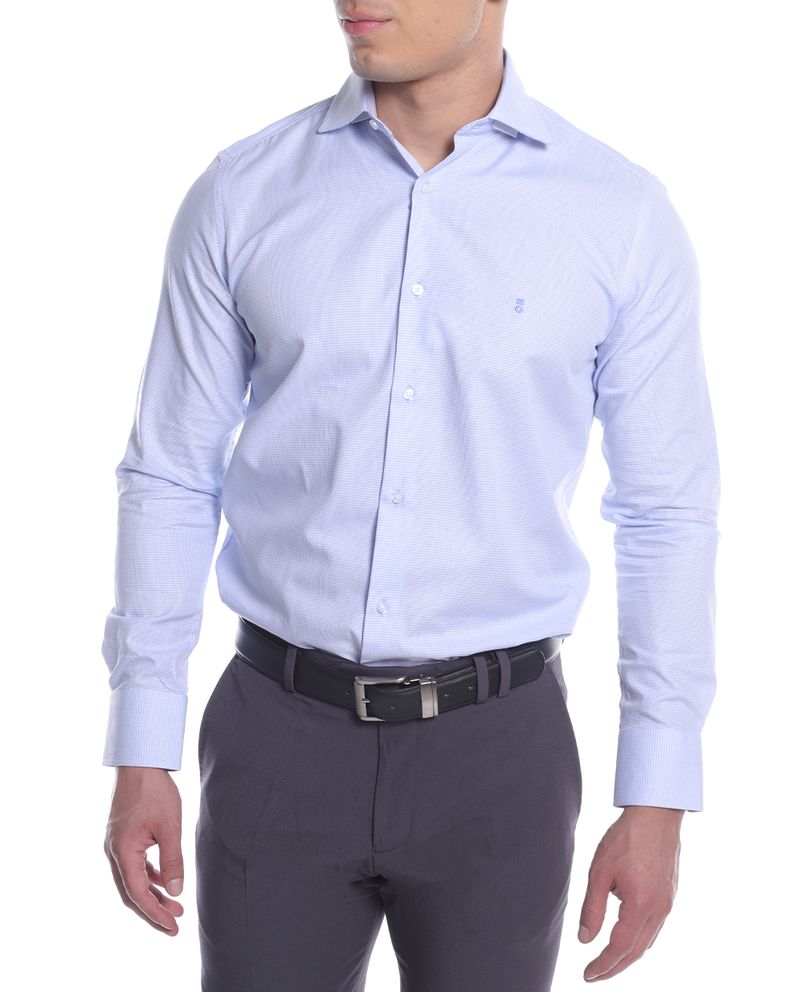 104784506-Camisa-formal-PuroEGO-custom-fit-celeste-cuadriculada-para-hombre