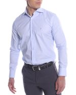 104784506-Camisa-formal-PuroEGO-custom-fit-celeste-cuadriculada-para-hombre