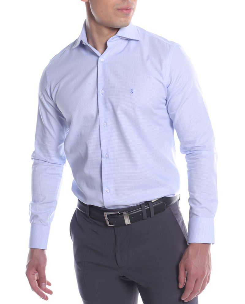 104784506-Camisa-formal-PuroEGO-custom-fit-celeste-cuadriculada-para-hombre