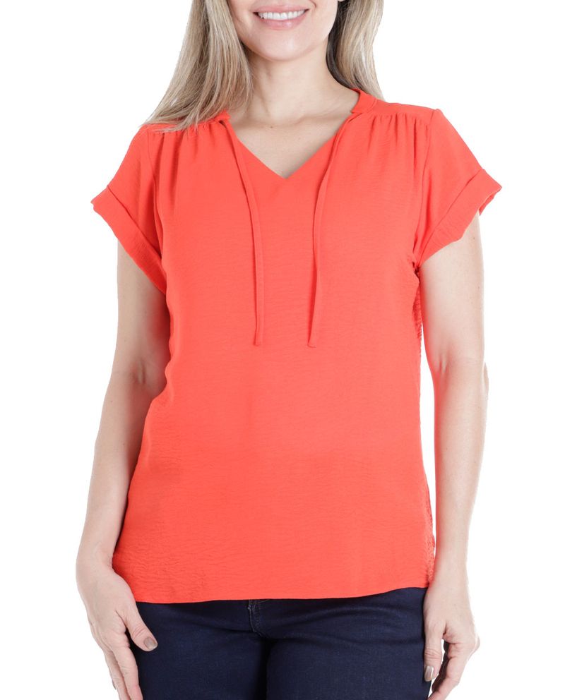 104828270-Blusa-First-formal-anaranjada-manga-corta-para-mujer