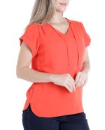 104828270-Blusa-First-formal-anaranjada-manga-corta-para-mujer