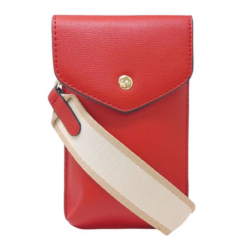 Cartera crossbody para celular color rojo para mujer