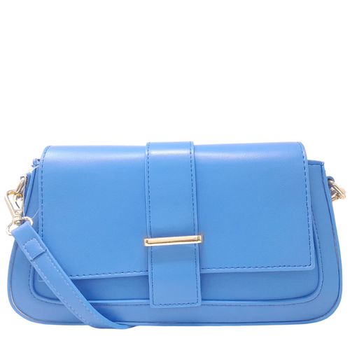 Cartera crossbody color celeste para mujer