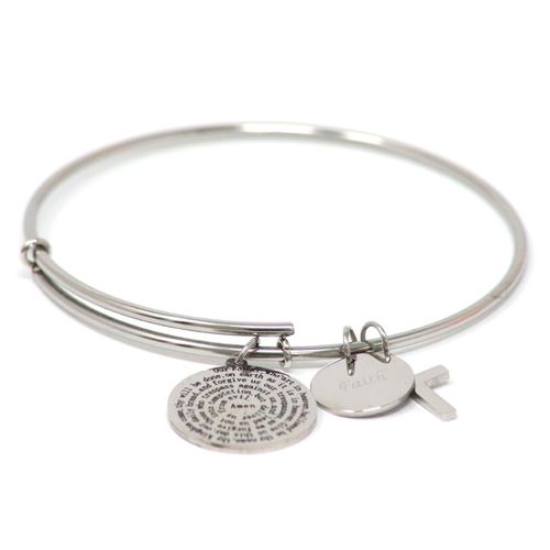 Pulsera de acero inoxidable plateado