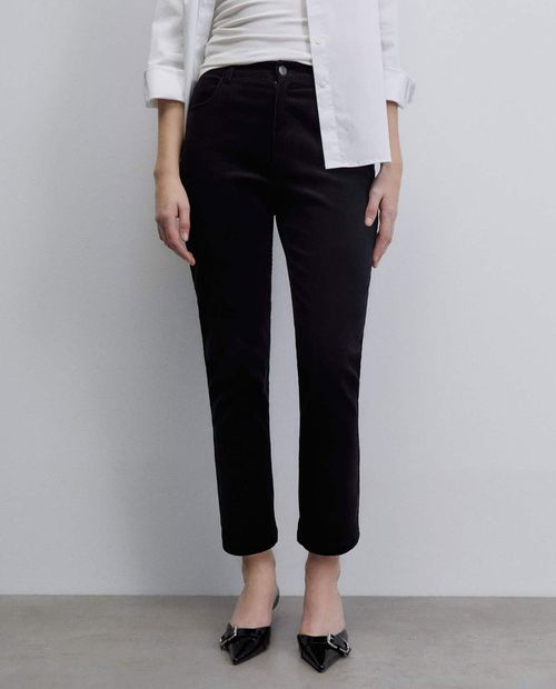 Pantalón Sfera slim negro de cintura alta para mujer