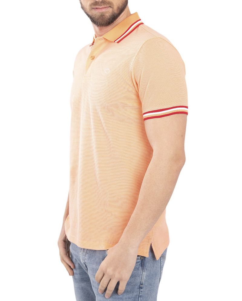 104826113-Camisa-polo-Oscar-de-la-Renta-anaranjada-solida-para-hombre