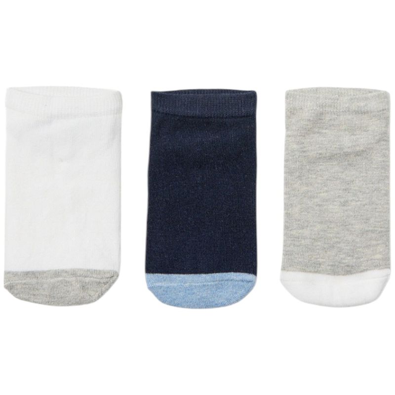 Set-de-3-pares-de-calcetines-multicolor-solido-para-niño-104852310