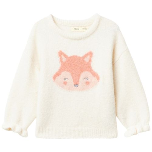 Suéter blanco con estampado para bebé niña