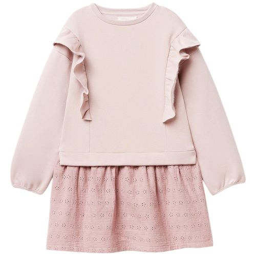 Vestido rosado calado para niña