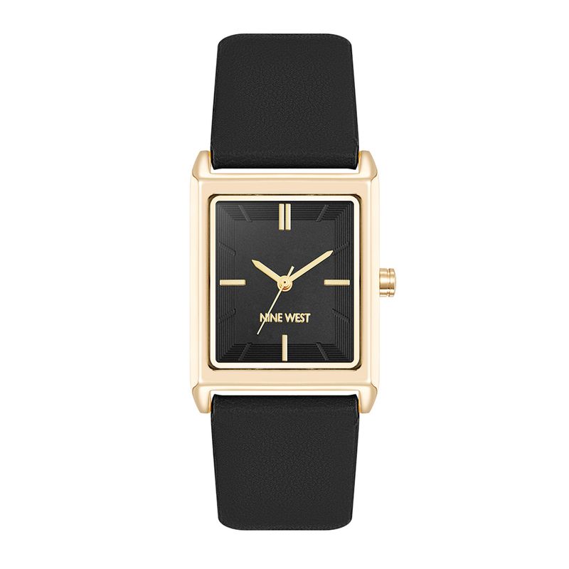 Reloj Nine West análogo de cuero negro para mujer Siman Nicaragua